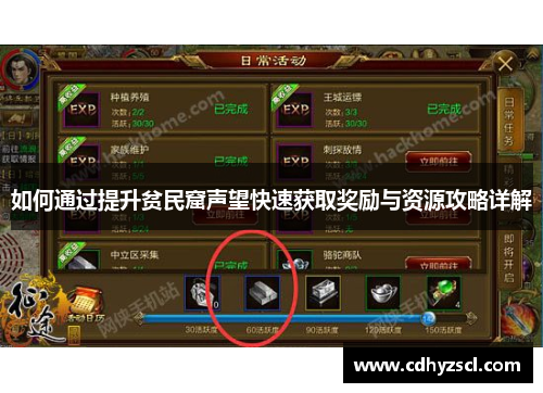 如何通过提升贫民窟声望快速获取奖励与资源攻略详解